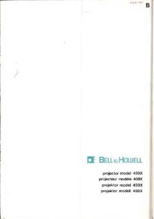 Bell and Howell 459 manual
